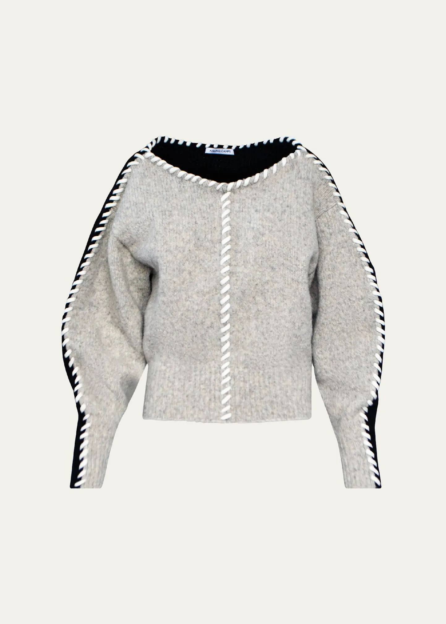 Aisling Camps Whip Stitch Wool Cropped Pullover