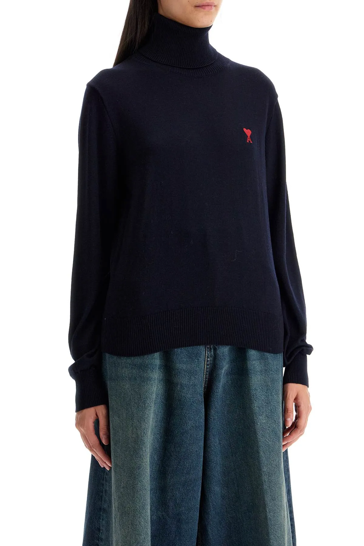 AMI ALEXANDRE MATIUSSI high-neck pullover with embroidery