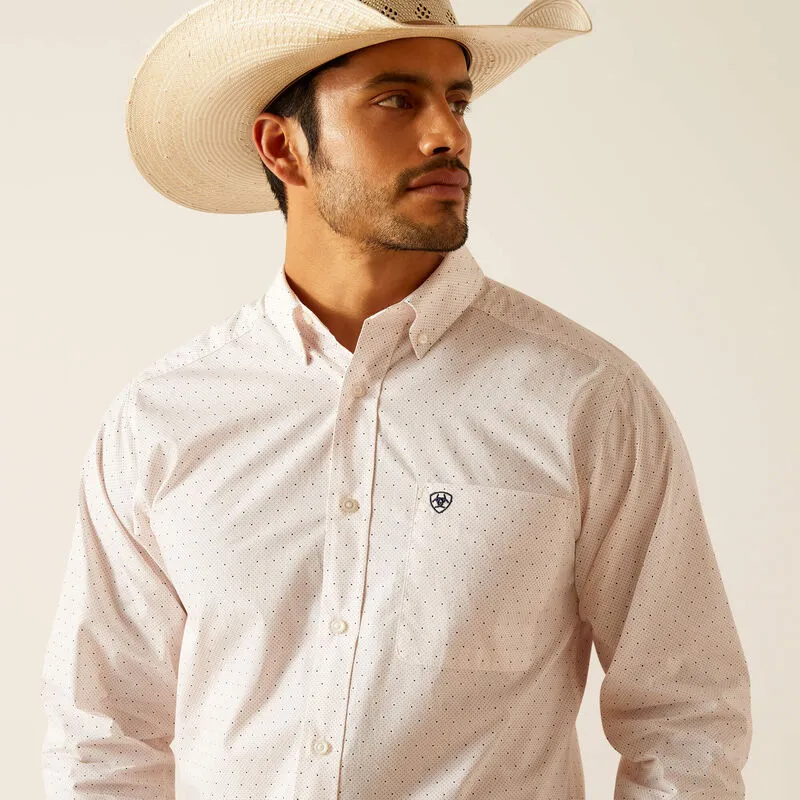 Ariat: White Thor Fitted Shirt