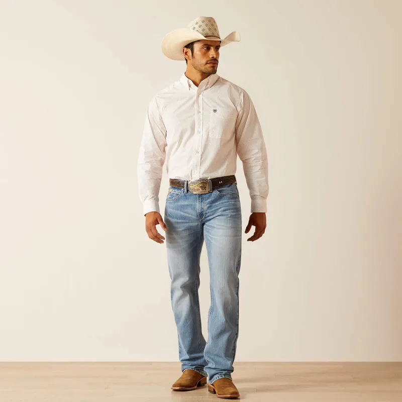 Ariat: White Thor Fitted Shirt