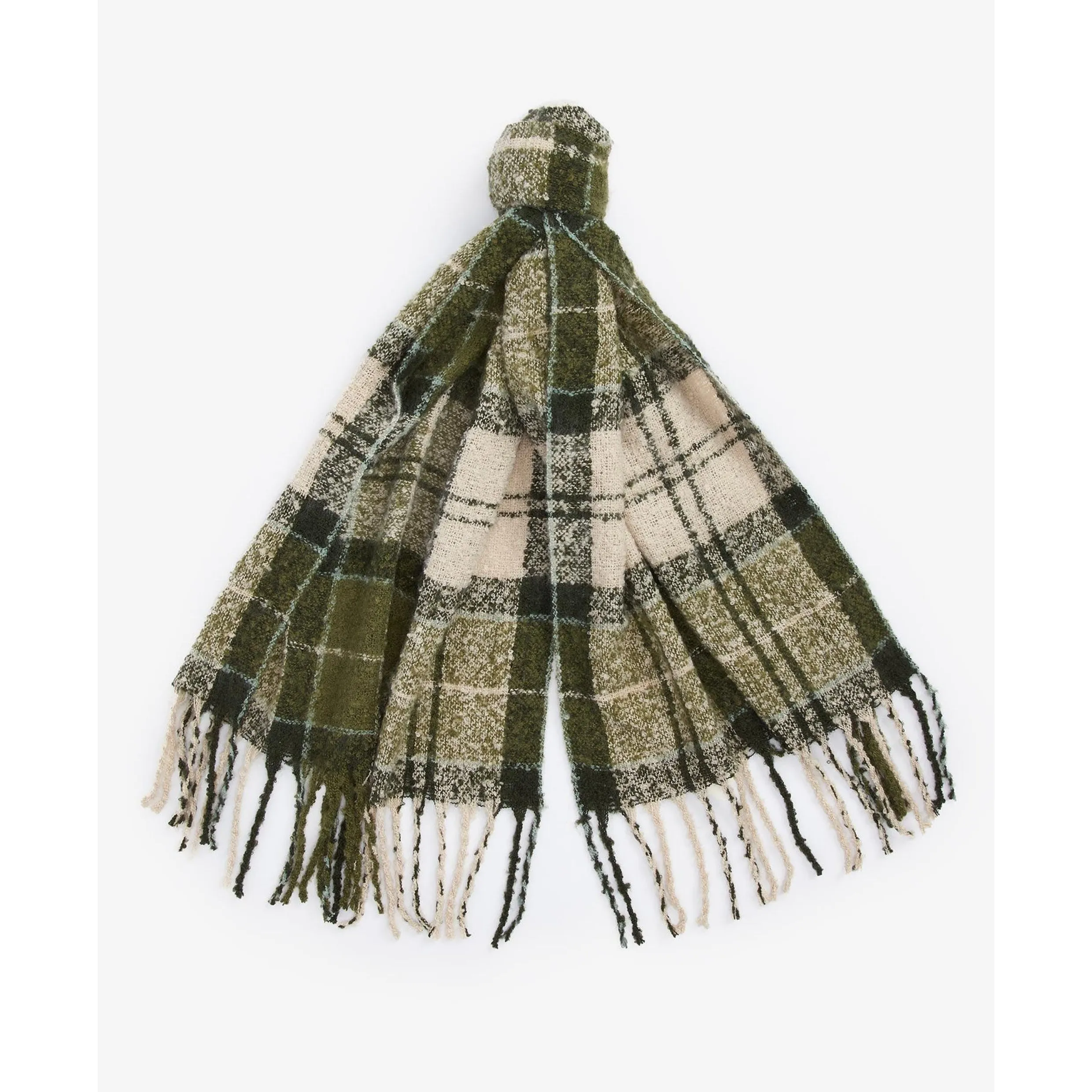 Barbour Saltburn Hat & Tartan Scarf Set in Ancient Loden LGS0077GN71