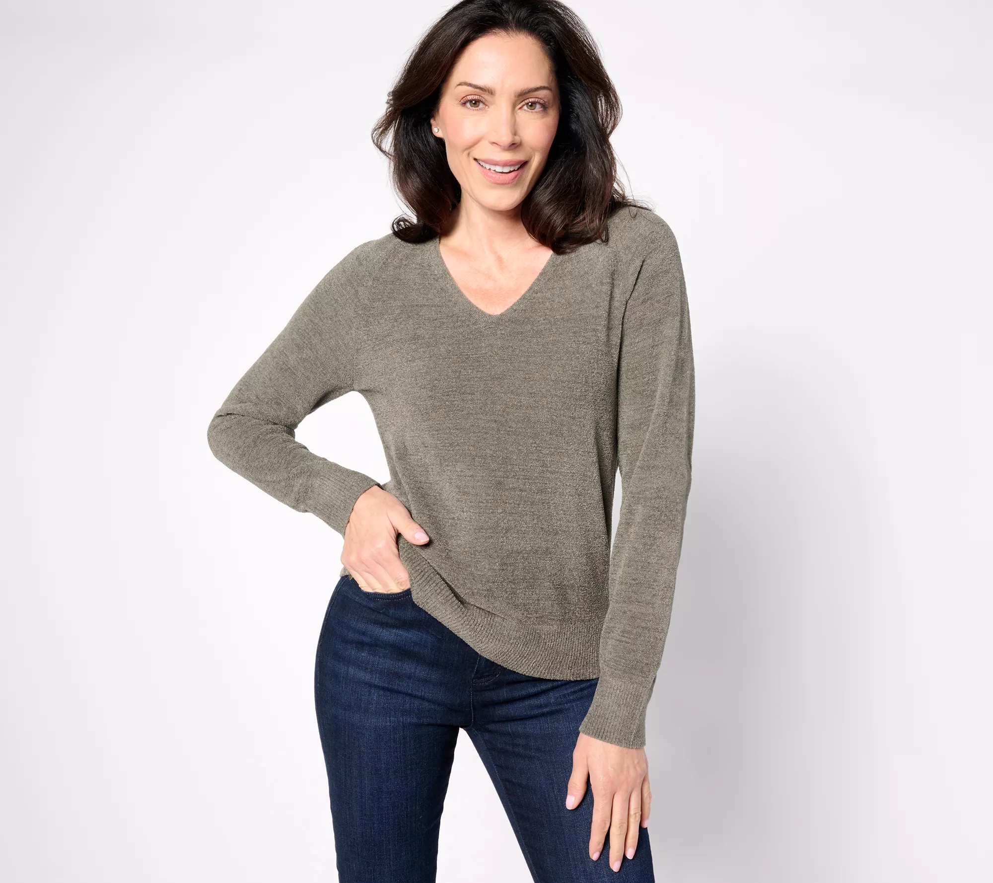 Barefoot Dreams CozyChic Ultra Lite V-Neck Raglan Pullover