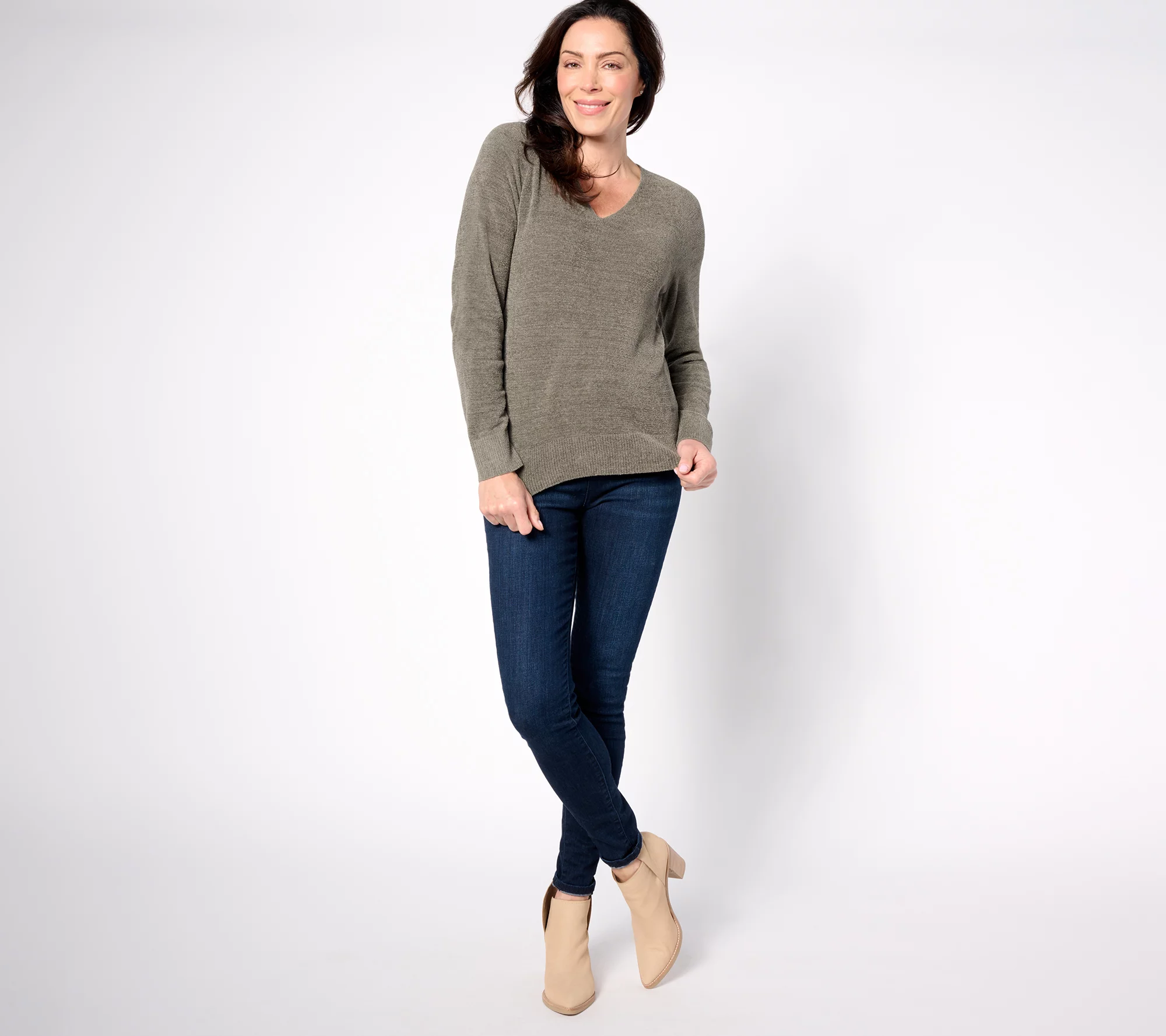 Barefoot Dreams CozyChic Ultra Lite V-Neck Raglan Pullover