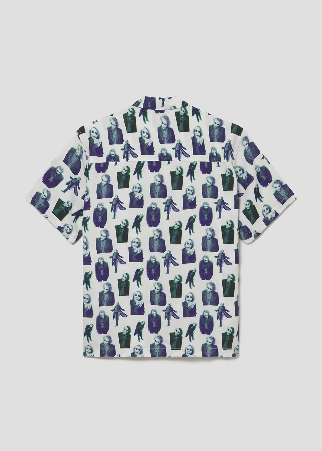 Batman Open Collar Short Sleeve Shirt (Batman_The Joker Pattern)