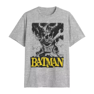 Big and Tall Mens Crew Neck Short Sleeve Regular Fit Batman Graphic T-Shirt