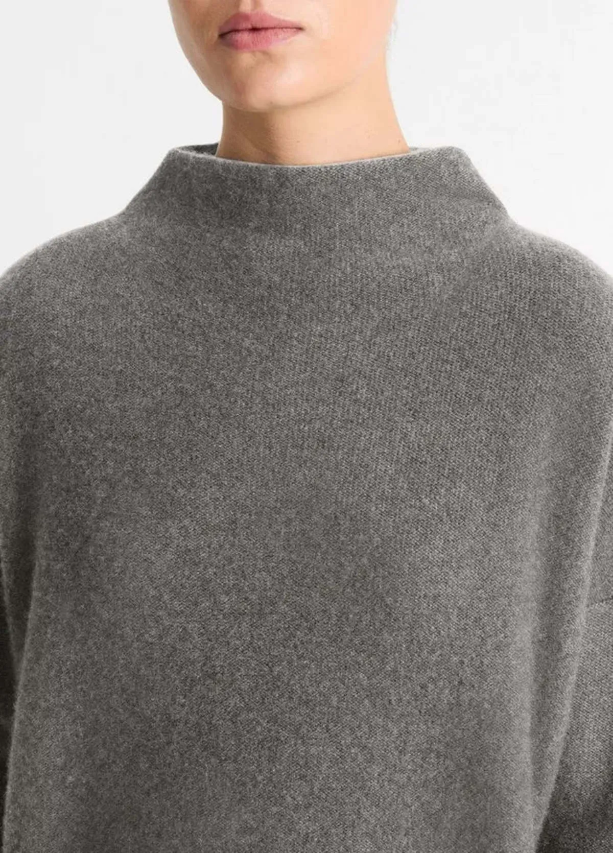 Boiled Funnel Neck Pullover - Heather Graphite