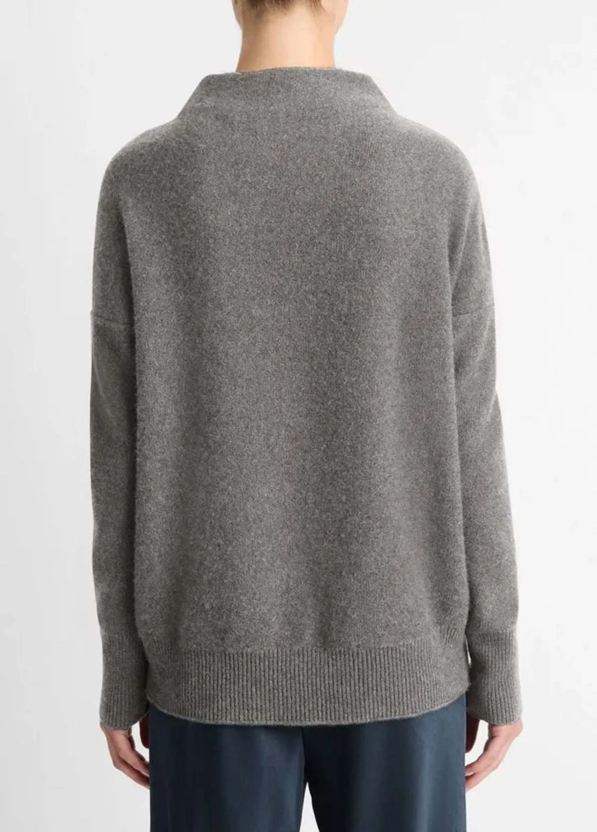 Boiled Funnel Neck Pullover - Heather Graphite