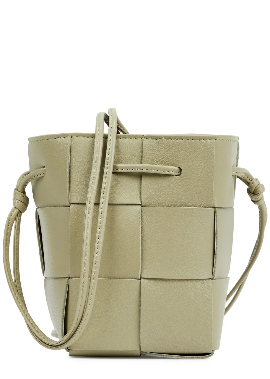 BOTTEGA VENETA Cassette Intrecciato mini leather cross-body bag -                         -                     -               