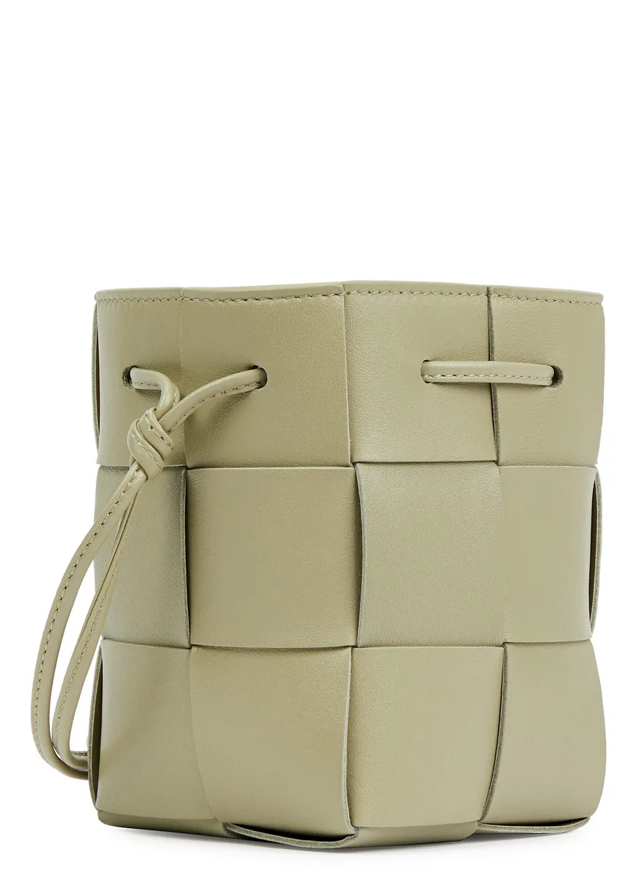 BOTTEGA VENETA Cassette Intrecciato mini leather cross-body bag -                         -                     -               