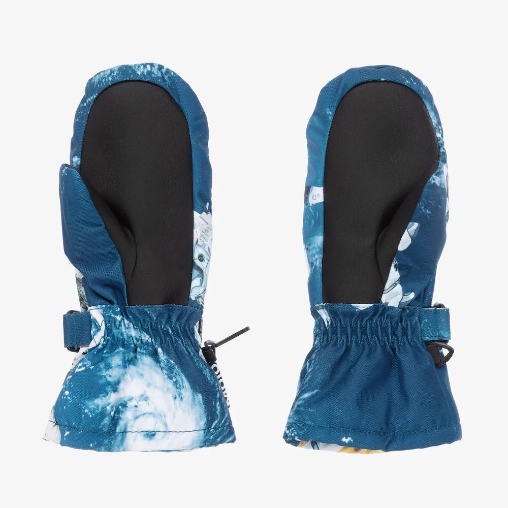 Boys Astronauts Print Ski Mittens