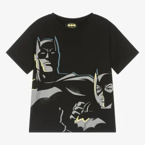 Boys Black Cotton Batman T-Shirt