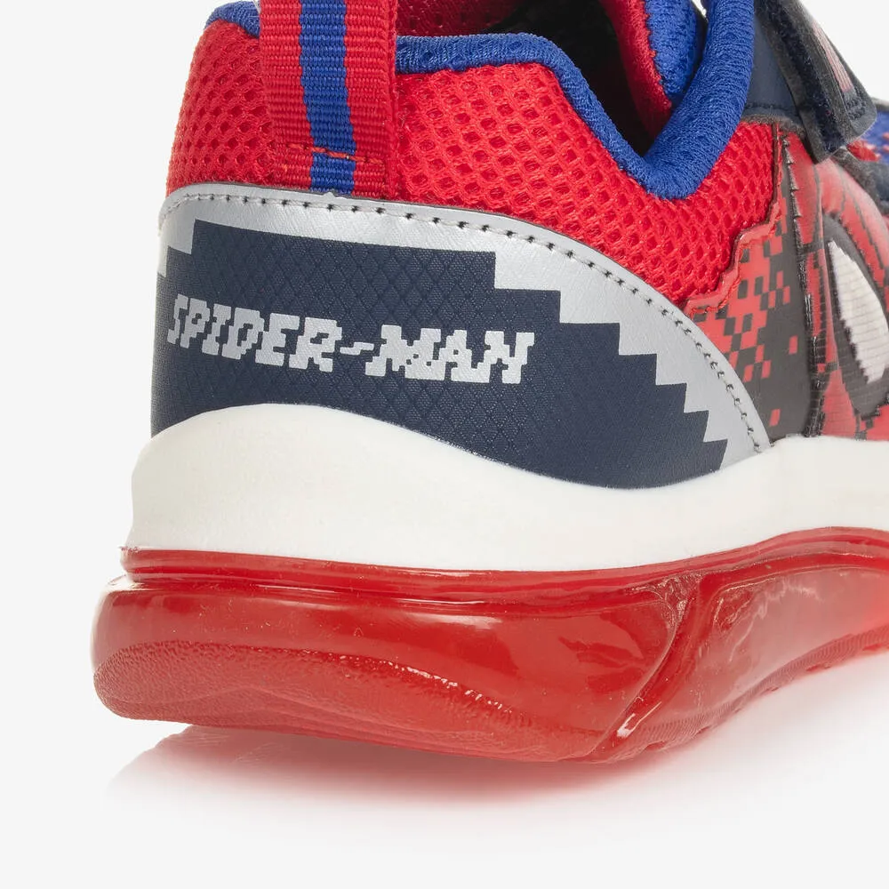 Boys Blue & Red Light-Up Marvel Trainers