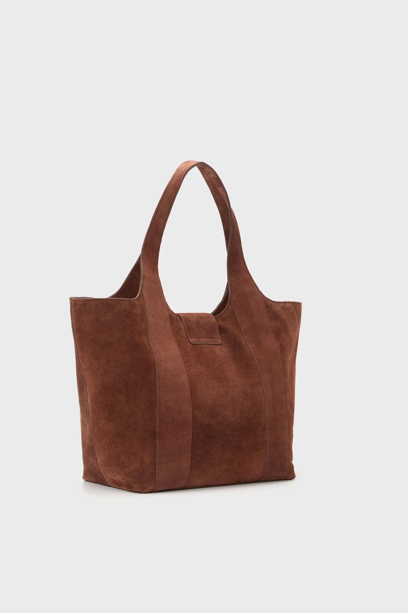 Brown Suede Large Market Tote