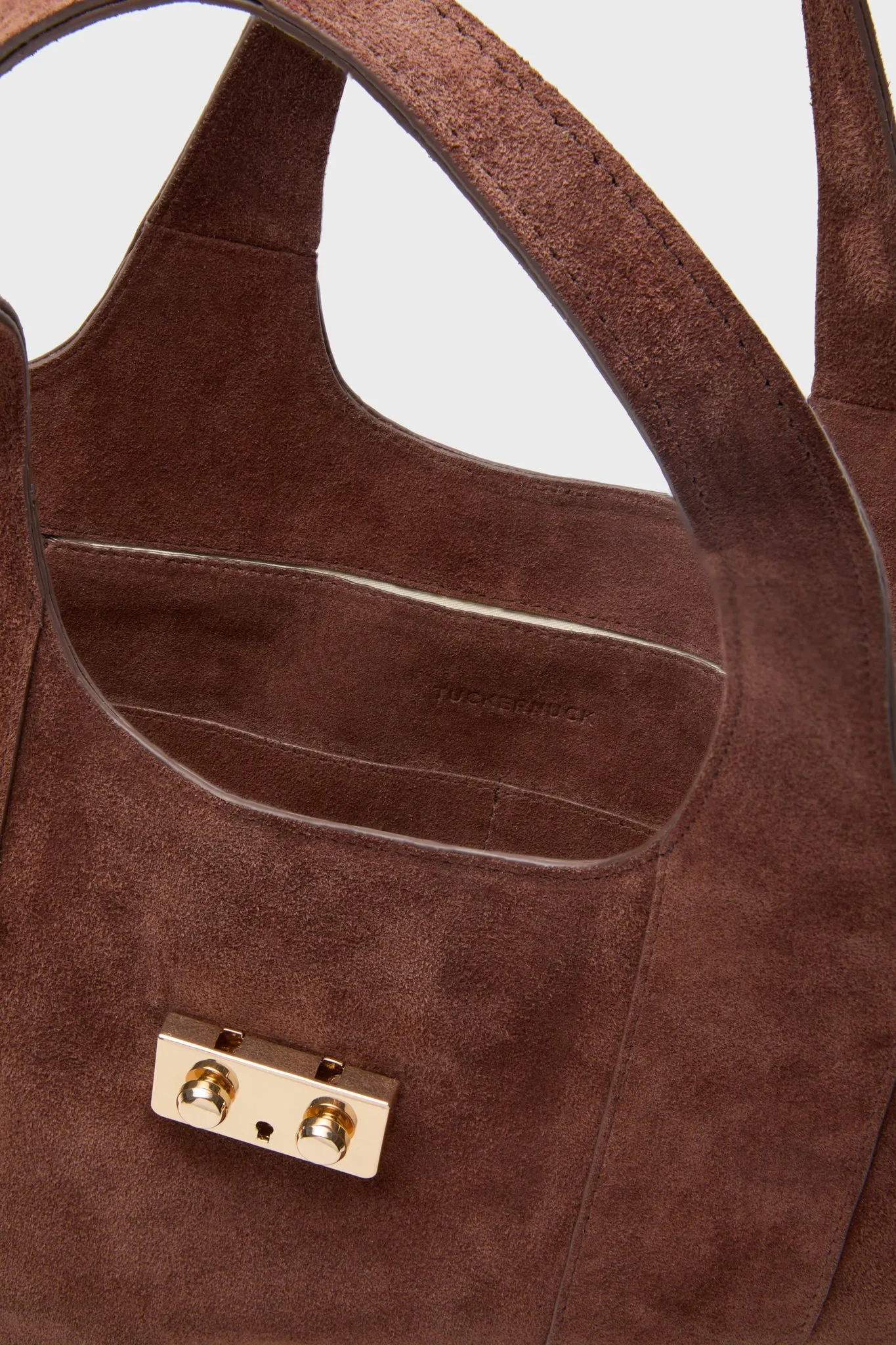 Brown Suede Large Market Tote