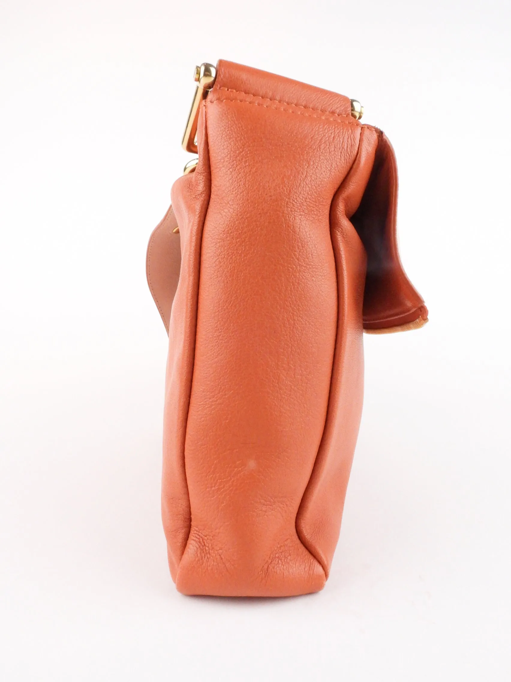 Chloe Orange Leather Vanessa Shoulder Bag