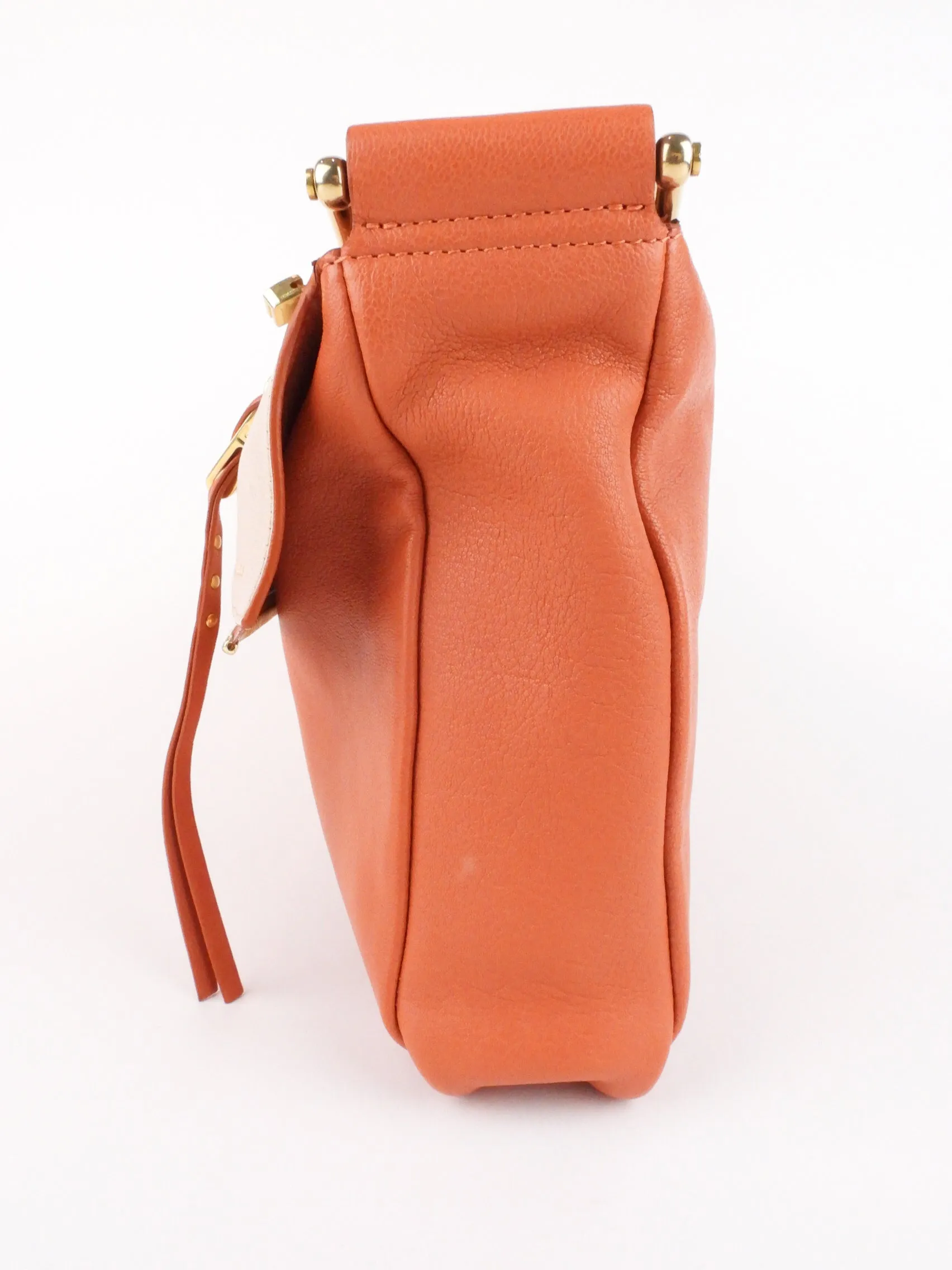 Chloe Orange Leather Vanessa Shoulder Bag