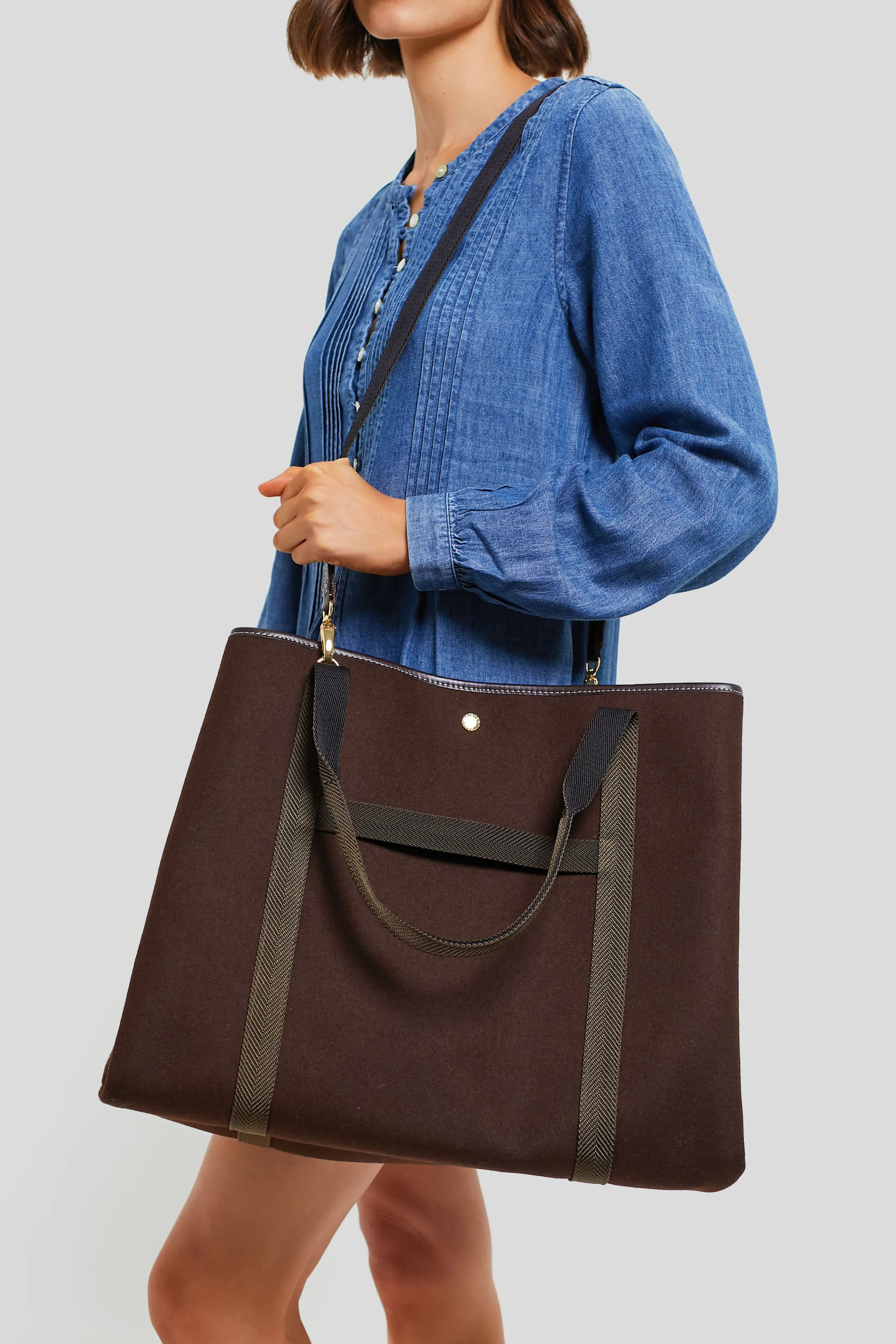 Chocolate Flannel Traversee XL Tote