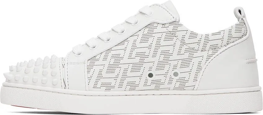 Christian Louboutin White Louis Junior Spikes Sneakers