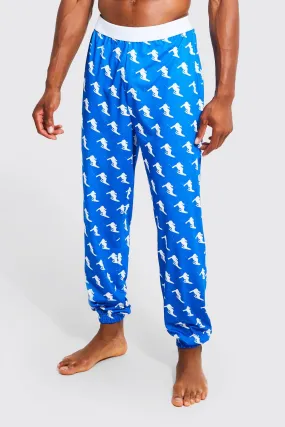 Christmas Ski Print Lounge Jogger | boohooMAN UK