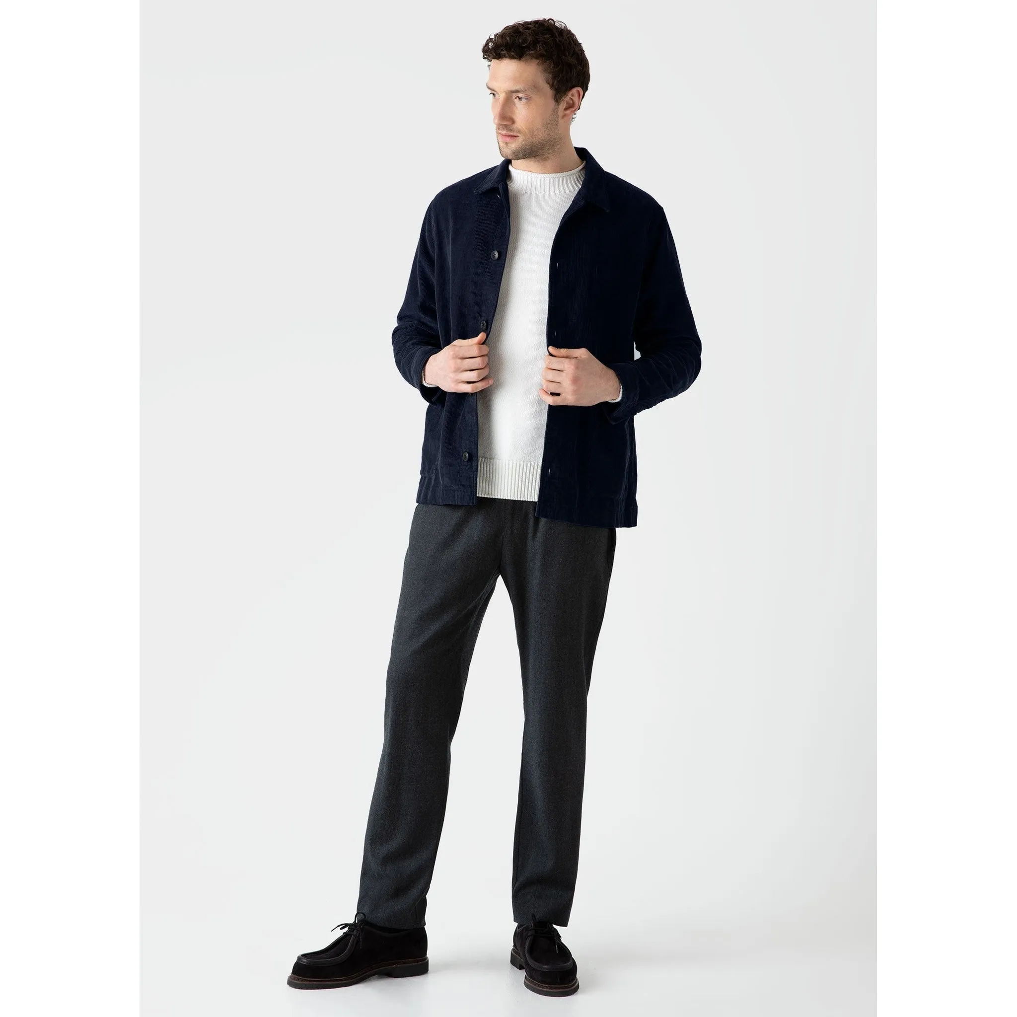 Corduroy Twin Pocket Jacket | Men | Navy