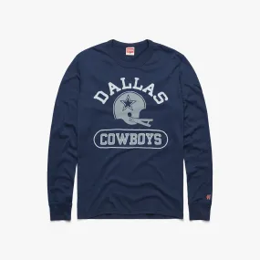 Dallas Cowboys Throwback Helmet Long Sleeve Tee