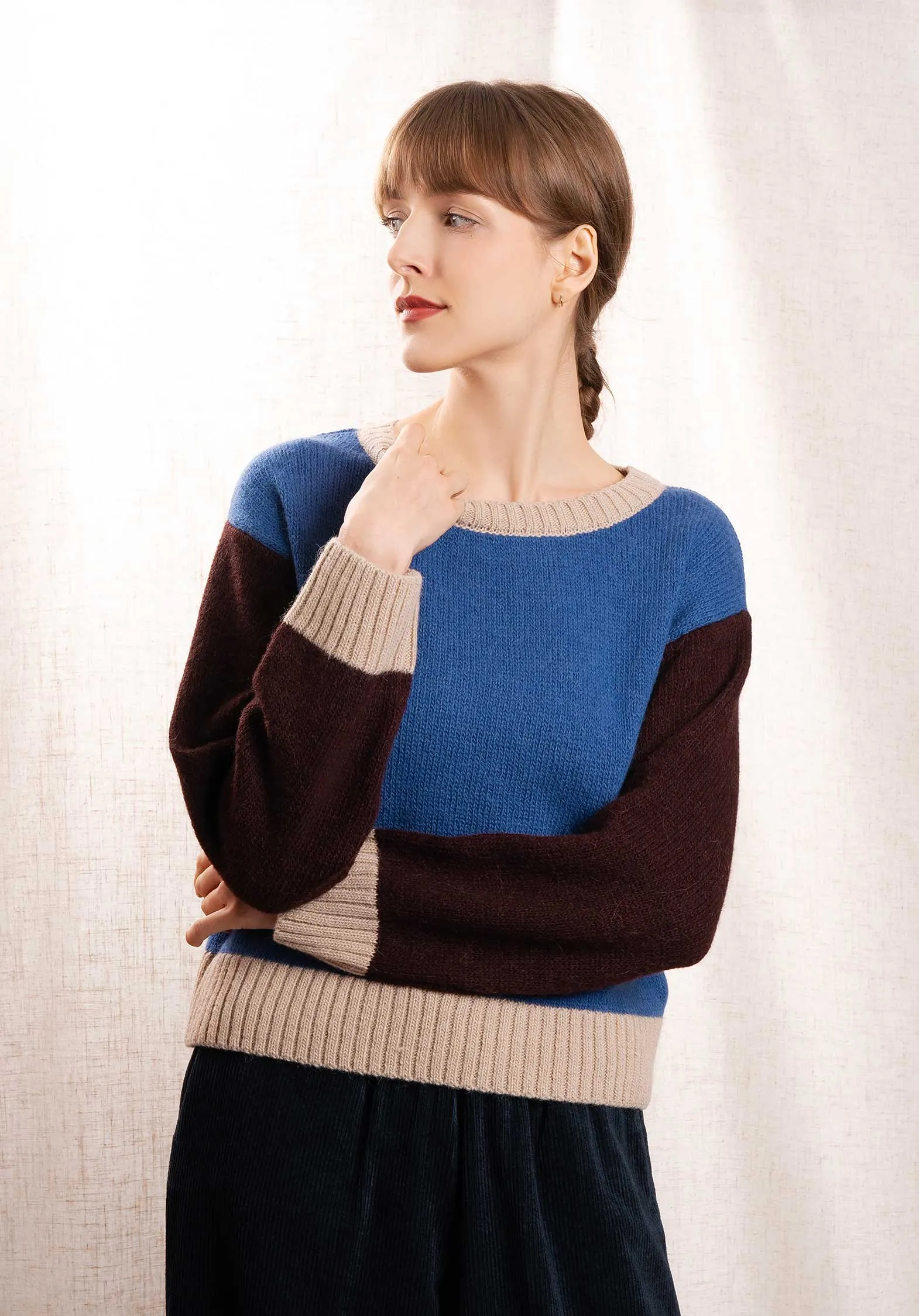     DIEGA     Pullover Puliko 8820 2-Blue-Brown-White