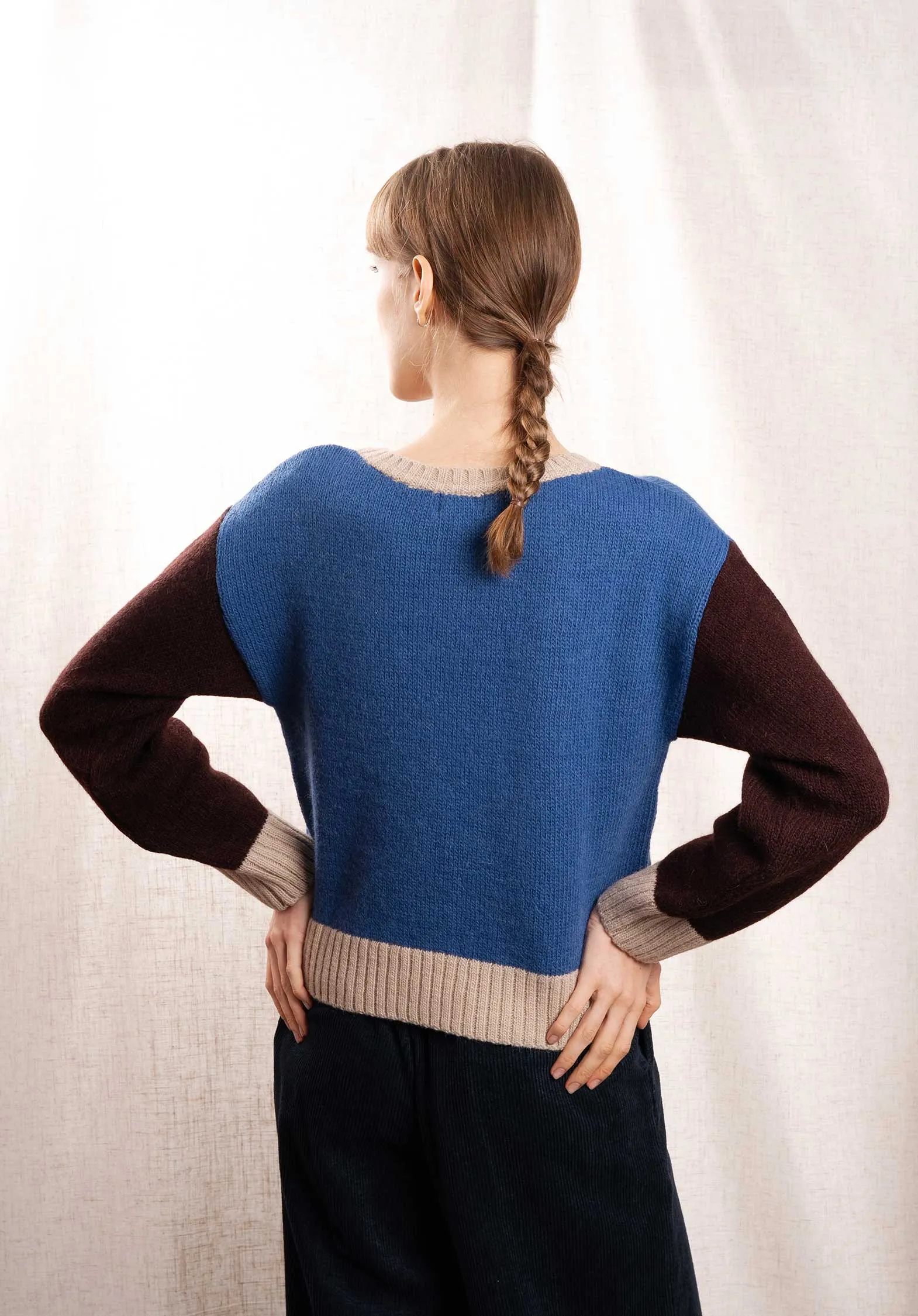     DIEGA     Pullover Puliko 8820 2-Blue-Brown-White