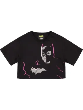 DKNY   Batman print cropped cotton s/s t-shirt 