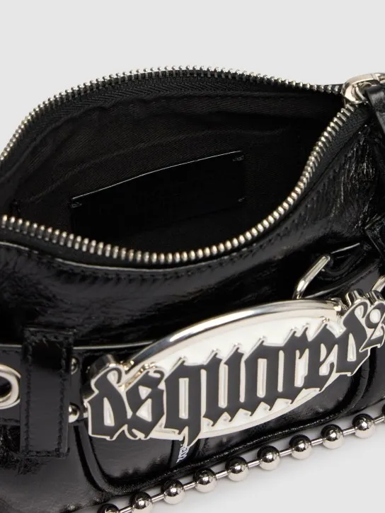 Dsquared2   Gothic belted leather shoulder bag 