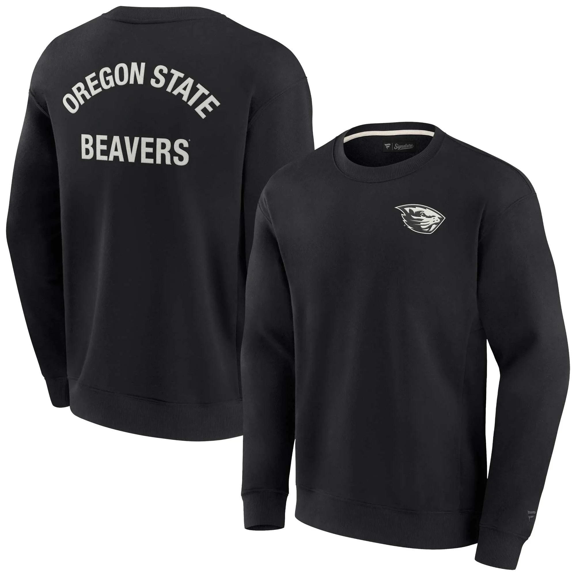 Fanatics Oregon State Beavers Unisex Black Super Soft Pullover Crew Sweatshirt