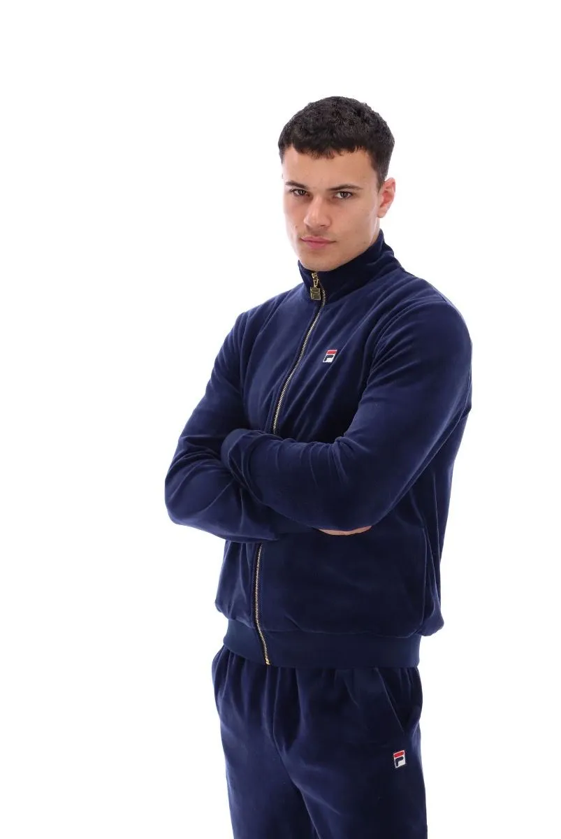 Fila Marc Velour Track Jacket Navy