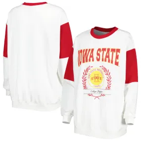 Gameday Couture Iowa State Cyclones Women's White It's A Vibe Dolman Pullover Sweatshirt