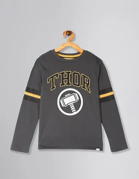 GAP Boys Grey Long Sleeve Thor Graphic T-Shirt