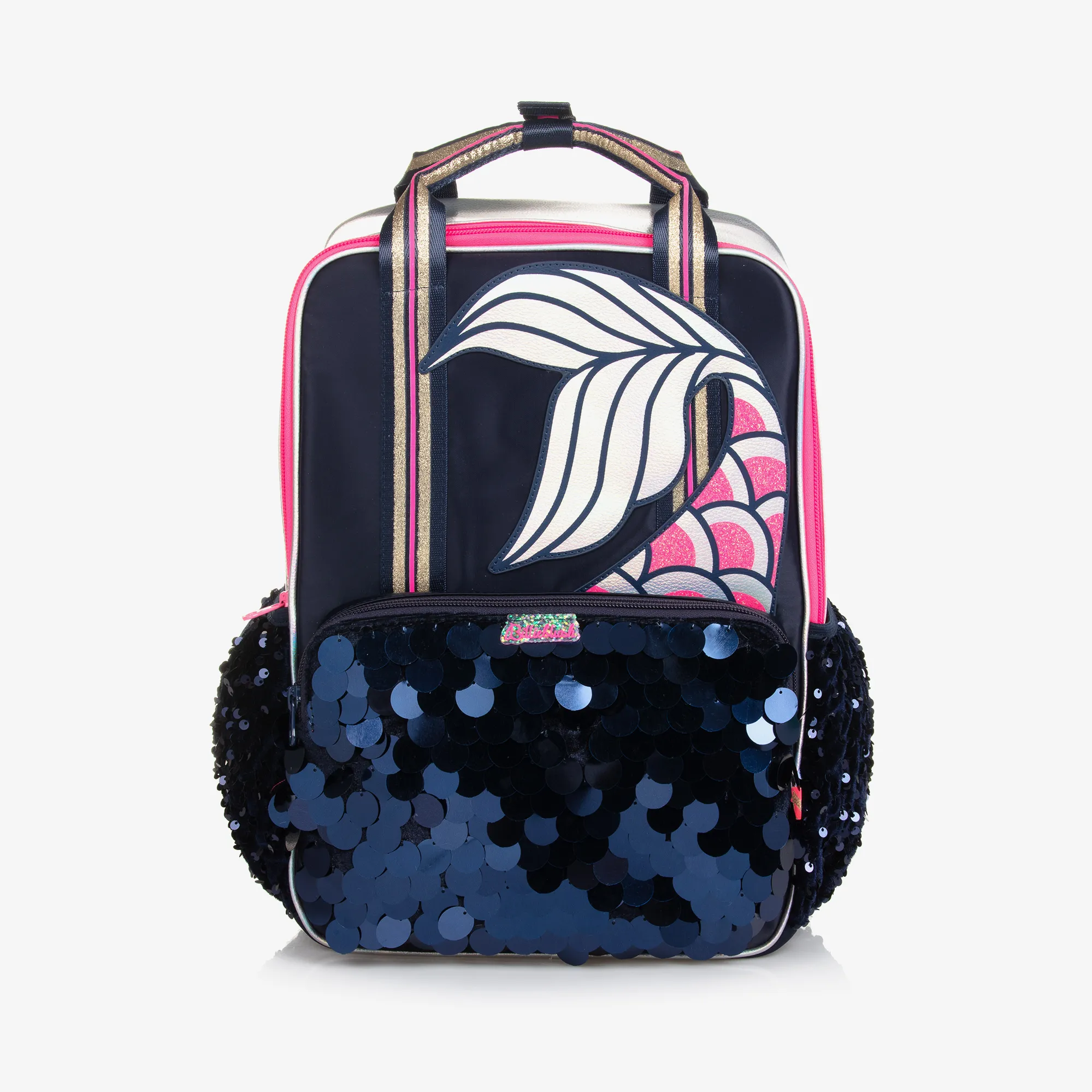 Girls Navy Blue Mermaid Backpack (34cm)