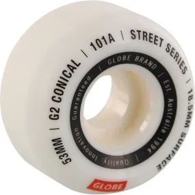 Globe G2 Conical Street Wheel 101a Skateboard Wheels - White