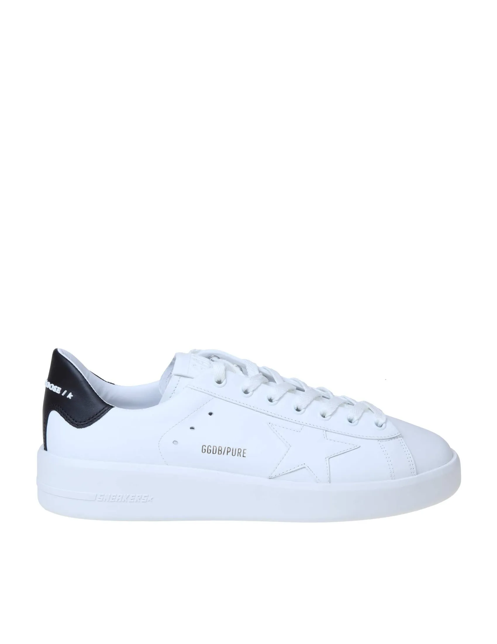 GOLDEN GOOSE PURE STAR SNEAKERS IN WHITE LEATHER