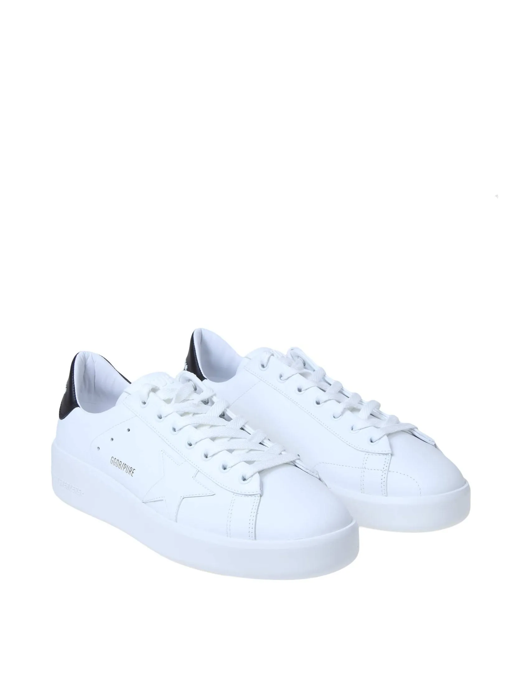 GOLDEN GOOSE PURE STAR SNEAKERS IN WHITE LEATHER