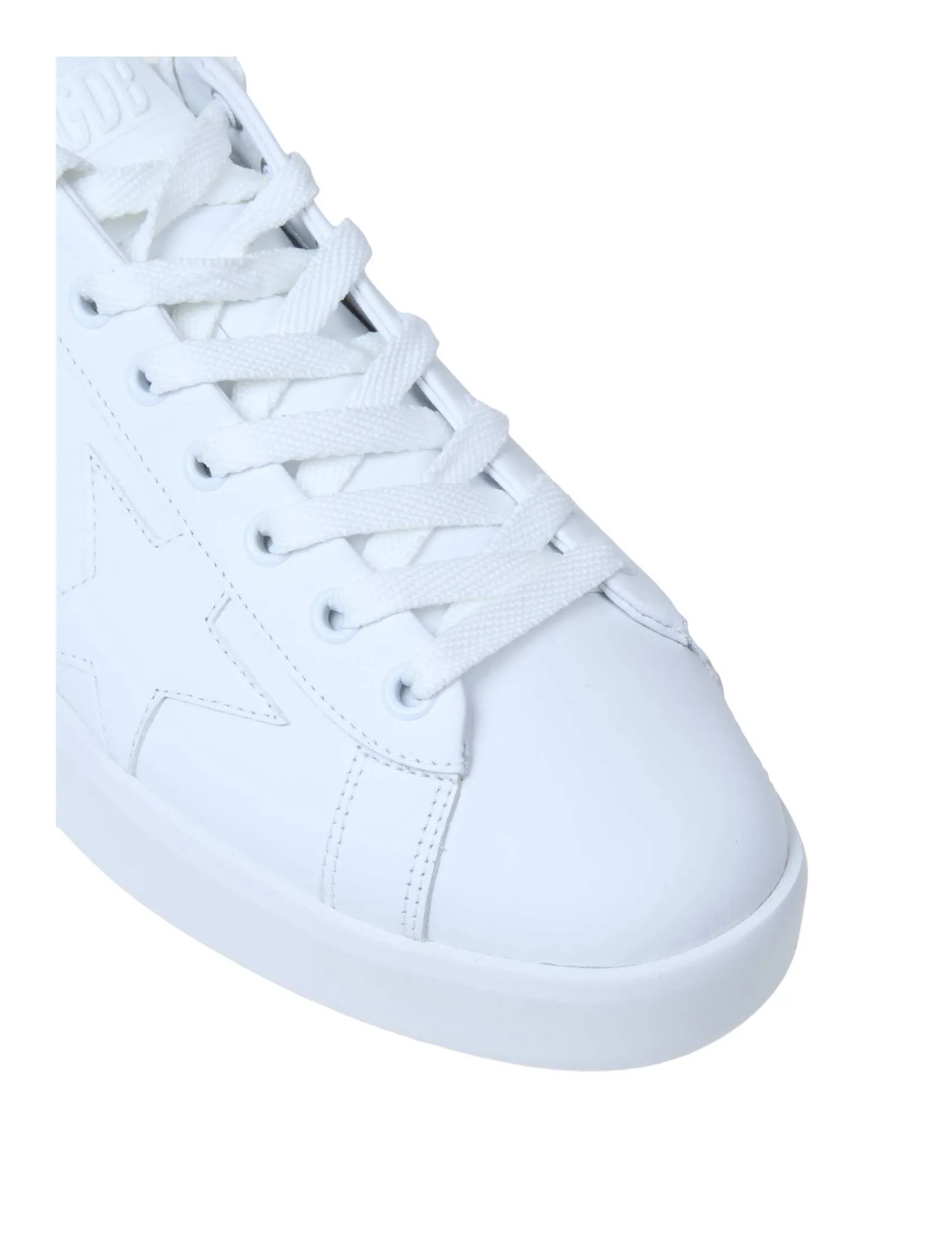 GOLDEN GOOSE PURE STAR SNEAKERS IN WHITE LEATHER