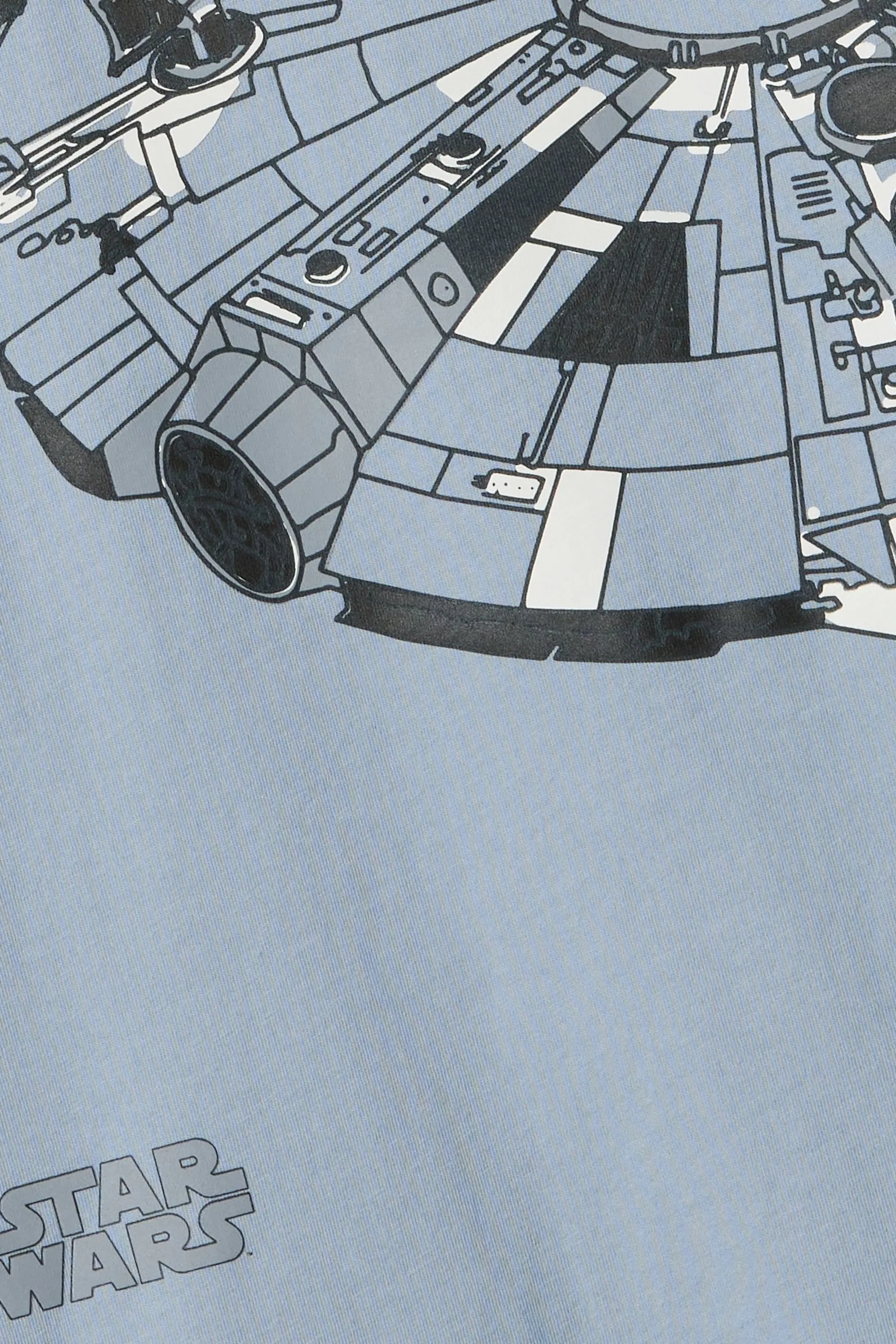 Grey Star Wars Cotton Graphic Short Sleeve T-Shirt (4-13yrs)