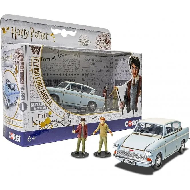 Harry Potter -  Enchanted Ford Anglia w/Harry and Ron figures