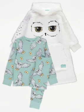 Harry Potter Hedwig Pyjamas and Snuggle Hoodie Set | Kids | George at ASDA