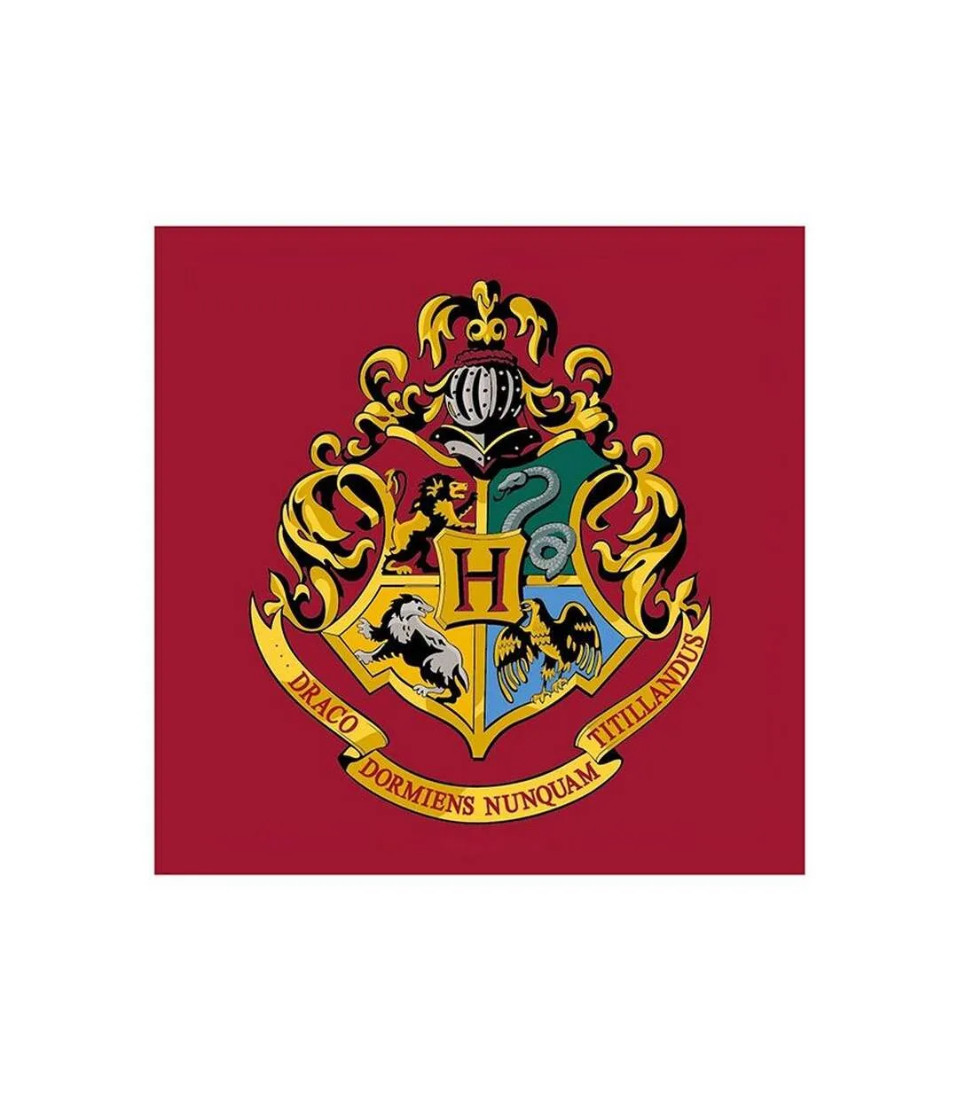 Hogwarts crest rug one size burgundy/yellow Harry Potter