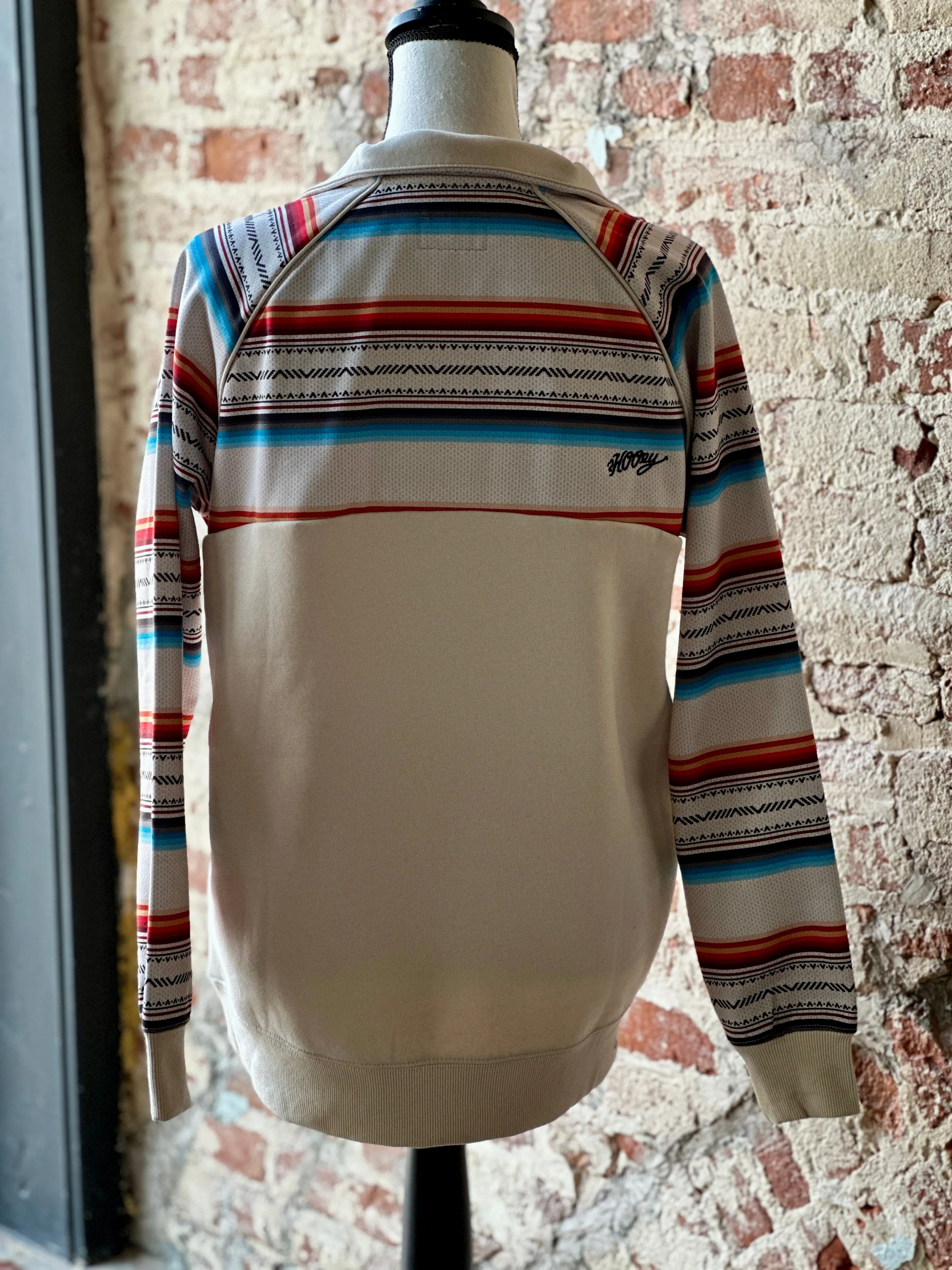 Hooey Cream Serape 1/4 Zip Pullover