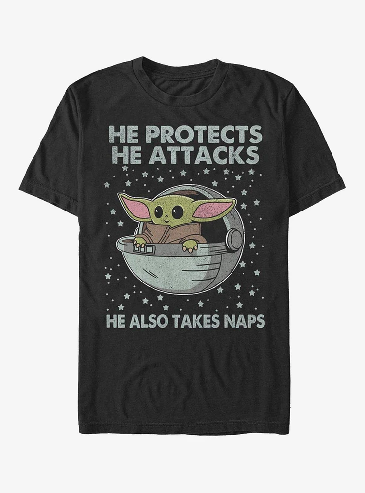 Hot Topic Extra Soft Star Wars The Mandalorian Naps T-Shirt