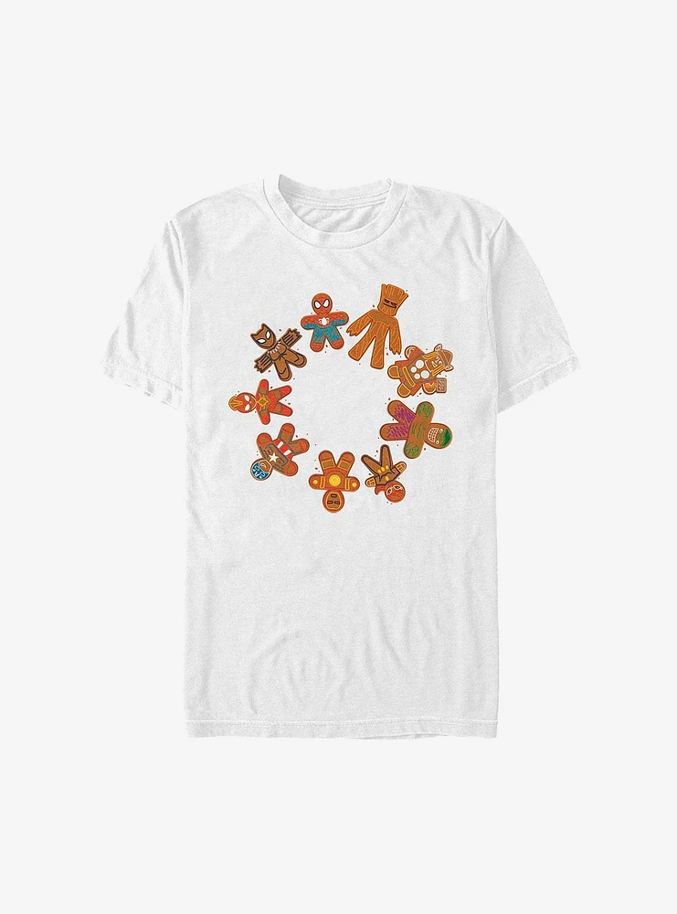 Hot Topic Marvel Avengers Cookie Circle Holiday T-Shirt