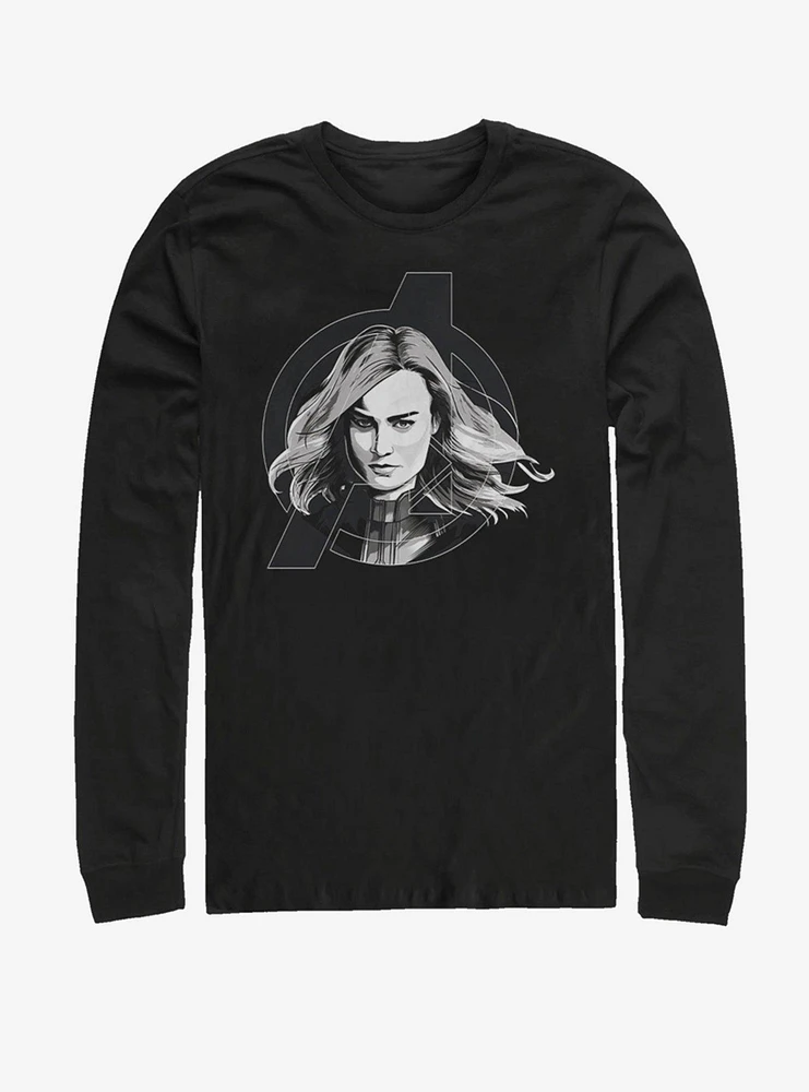 Hot Topic Marvel Avengers: Endgame Black and White Long-Sleeve T-Shirt