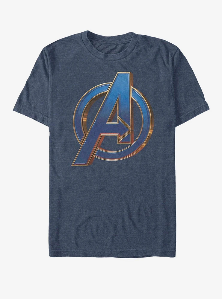 Hot Topic Marvel Avengers: Endgame Blue Logo T-Shirt