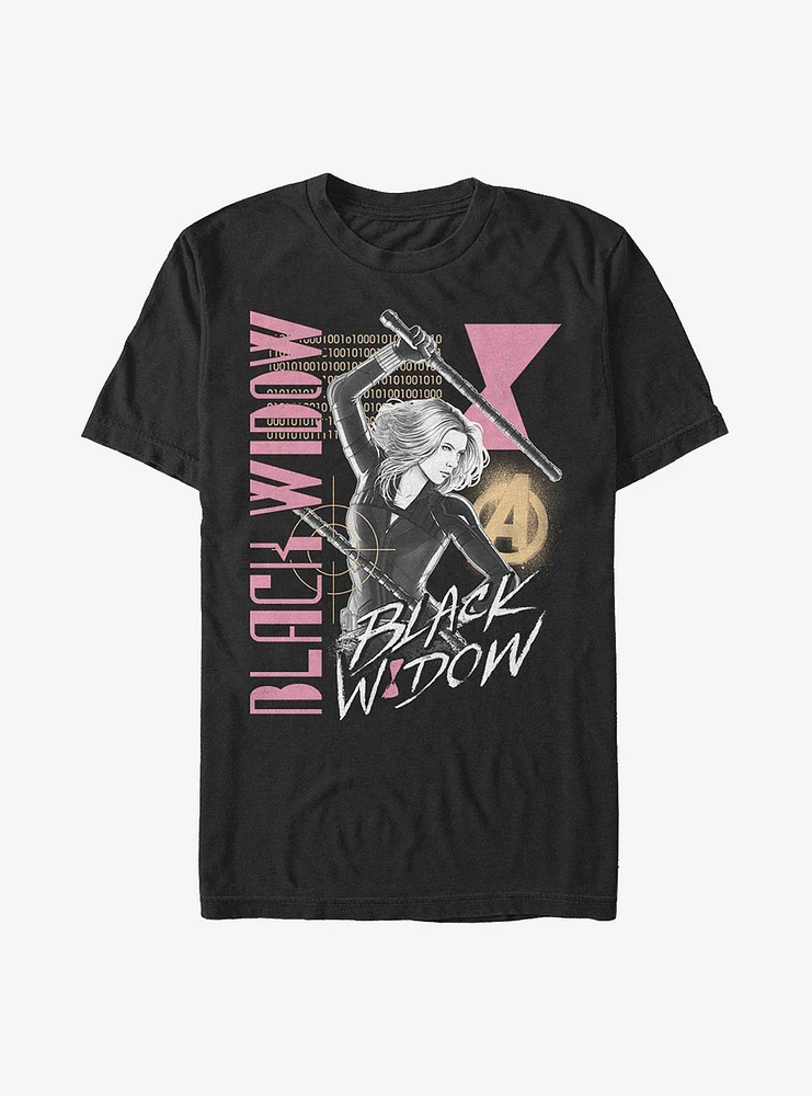 Hot Topic Marvel Black Widow T-Shirt Retro