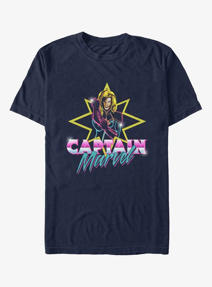 Hot Topic Marvel Captain Neon T-Shirt