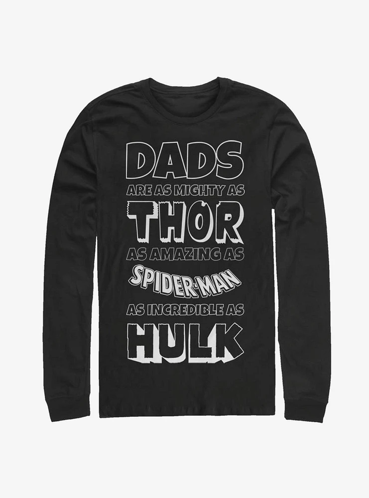 Hot Topic Marvel Dads Long-Sleeve T-Shirt